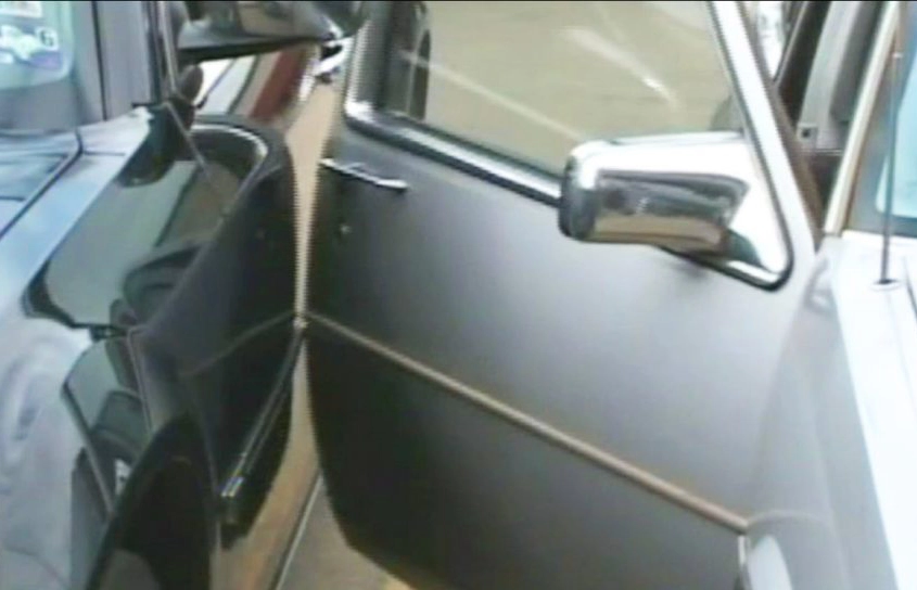 Car doors bumping causing a dent