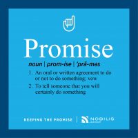 promise - an oral or written agreement to do or not to do something; vow